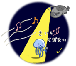 Jelly fish's kids sticker #15934910