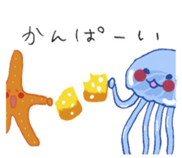 Jelly fish's kids sticker #15934911