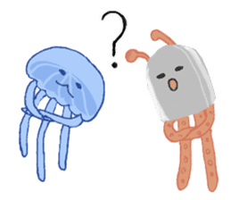 Jelly fish's kids sticker #15934920