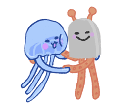Jelly fish's kids sticker #15934921