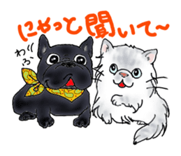 cats and dogs! sticker #15935395