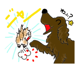 cats and dogs! sticker #15935398