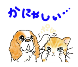 cats and dogs! sticker #15935415