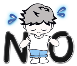 Daily edition of the grey hair boys sticker #15935429