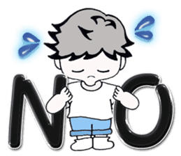 Daily edition of the grey hair boys sticker #15935429