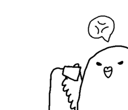 The White Budgerigar 1 sticker #15935505