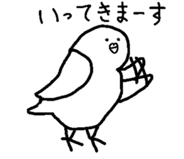 The White Budgerigar 1 sticker #15935519