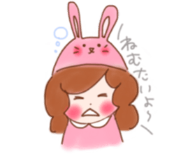 lovely rabbit girl sticker #15935667