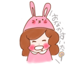 lovely rabbit girl sticker #15935668