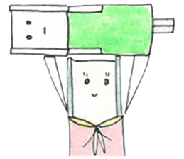 Steel constructural girl sticker #15936351