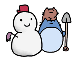 Neko-penguin & cat sticker #15939633