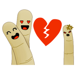 Cute Finger sticker #15939925