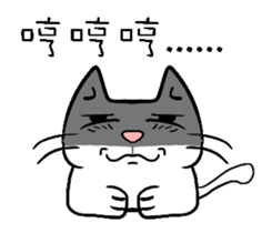 sitting on the ian cat sticker #15940331