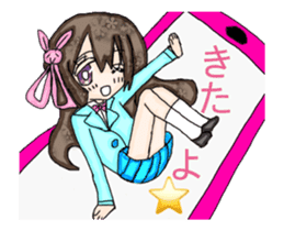 Cellular phone rabbit and Mean superior2 sticker #15940362