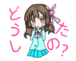 Cellular phone rabbit and Mean superior2 sticker #15940363