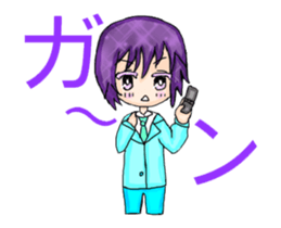 Cellular phone rabbit and Mean superior2 sticker #15940372