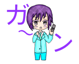 Cellular phone rabbit and Mean superior2 sticker #15940372