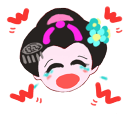 Colorful kimono beautiful Hakama version sticker #15940808