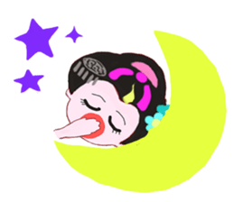 Colorful kimono beautiful Hakama version sticker #15940827