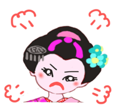 Colorful kimono beautiful Hakama version sticker #15940834