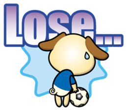 the dog play football sticker #15941128