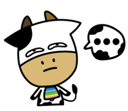 Niu-Niu: moo, let's have a cow. sticker #15944860