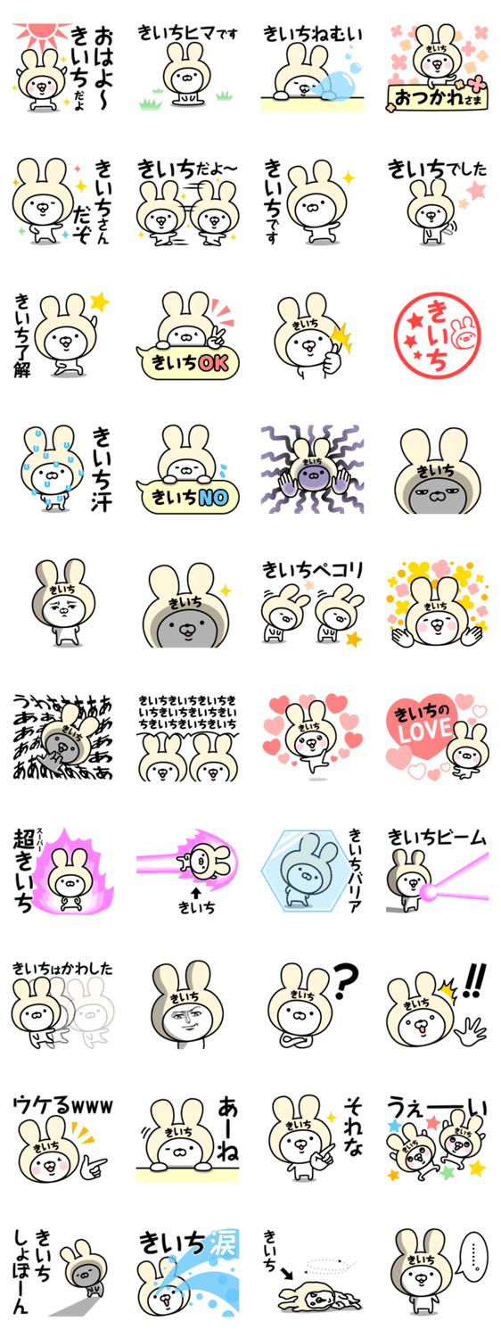 きいち の名前うさぎ Lineスタンプマニア クリエイターズスタンプ