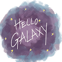 สติ๊กเกอร์ไลน์ Hello space galaxy