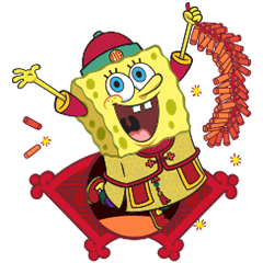 สติ๊กเกอร์ไลน์ SpongeBob SquarePants CNY Stickers