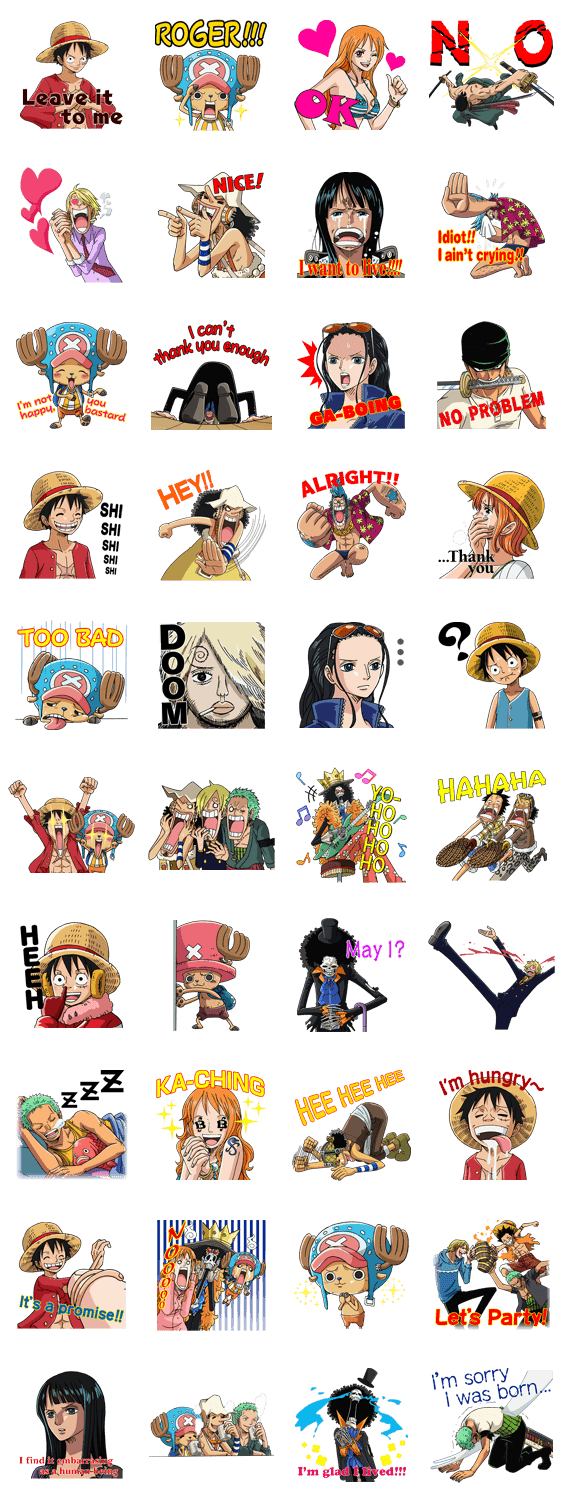 ONE PIECE Straw Hat Crew LINE Stickers