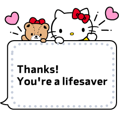 สติ๊กเกอร์ไลน์ Hello Kitty Message Stickers