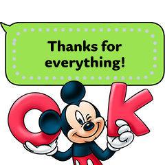 สติ๊กเกอร์ไลน์ Mickey and Friends Message Stickers