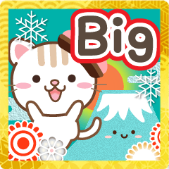 สติ๊กเกอร์ไลน์ Big newyear & winter sticker japan