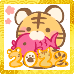 สติ๊กเกอร์ไลน์ Yuru Mochi Tiger's stickers