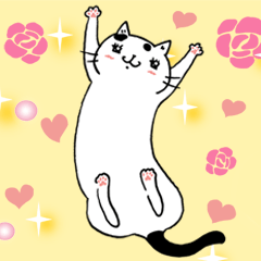 สติ๊กเกอร์ไลน์ Ms. Cat: Cute Cat Big Stickers