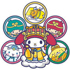 สติ๊กเกอร์ไลน์ Sanrio Characters dressed as lovely gods