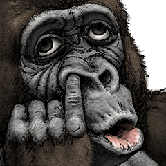 สติ๊กเกอร์ไลน์ Gorilla Gorilla Big Stickers