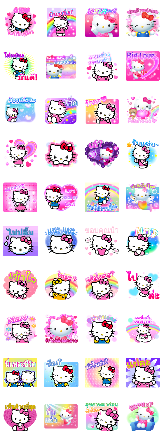 เฮลโลคิตตี Y2K♪ สติ๊กเกอร์ไลน์ ของแท้ 100 ลิขสิทธิ์แท้ ไม่มีวันหมดอายุ