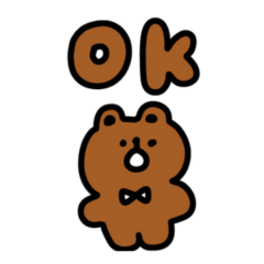 สติ๊กเกอร์ไลน์ Brown Bear English 9