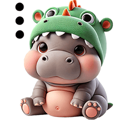 สติ๊กเกอร์ไลน์ Moo Dang Green Dino (ENG)