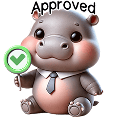 สติ๊กเกอร์ไลน์ Moo Dang Little Hippo Working (ENG)