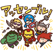 สติ๊กเกอร์ไลน์ Marvel Stickers by Kanahei
