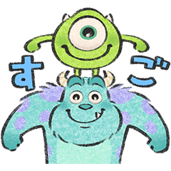 สติ๊กเกอร์ไลน์ Monsters, Inc. by Lommy