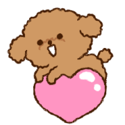 สติ๊กเกอร์ไลน์ Hang out with me! (poodle ver.)