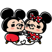 สติ๊กเกอร์ไลน์ Mickey & Minnie ลายเส้น igarashi yuri♪