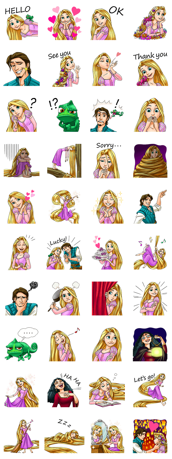 สติ๊กเกอร์ไลน์ Tangled