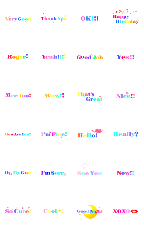 光る カラフル文字 英語 Lineスタンプマニア クリエイターズスタンプ 光る カラフル文字 英語 Lineスタンプマニア クリエイターズスタンプ