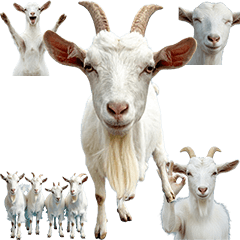 ヤギ　白　実写