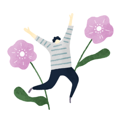 花のある暮らしシンプルスタンプ
