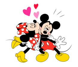 Lovely Mickey and Minnie sticker #7432692